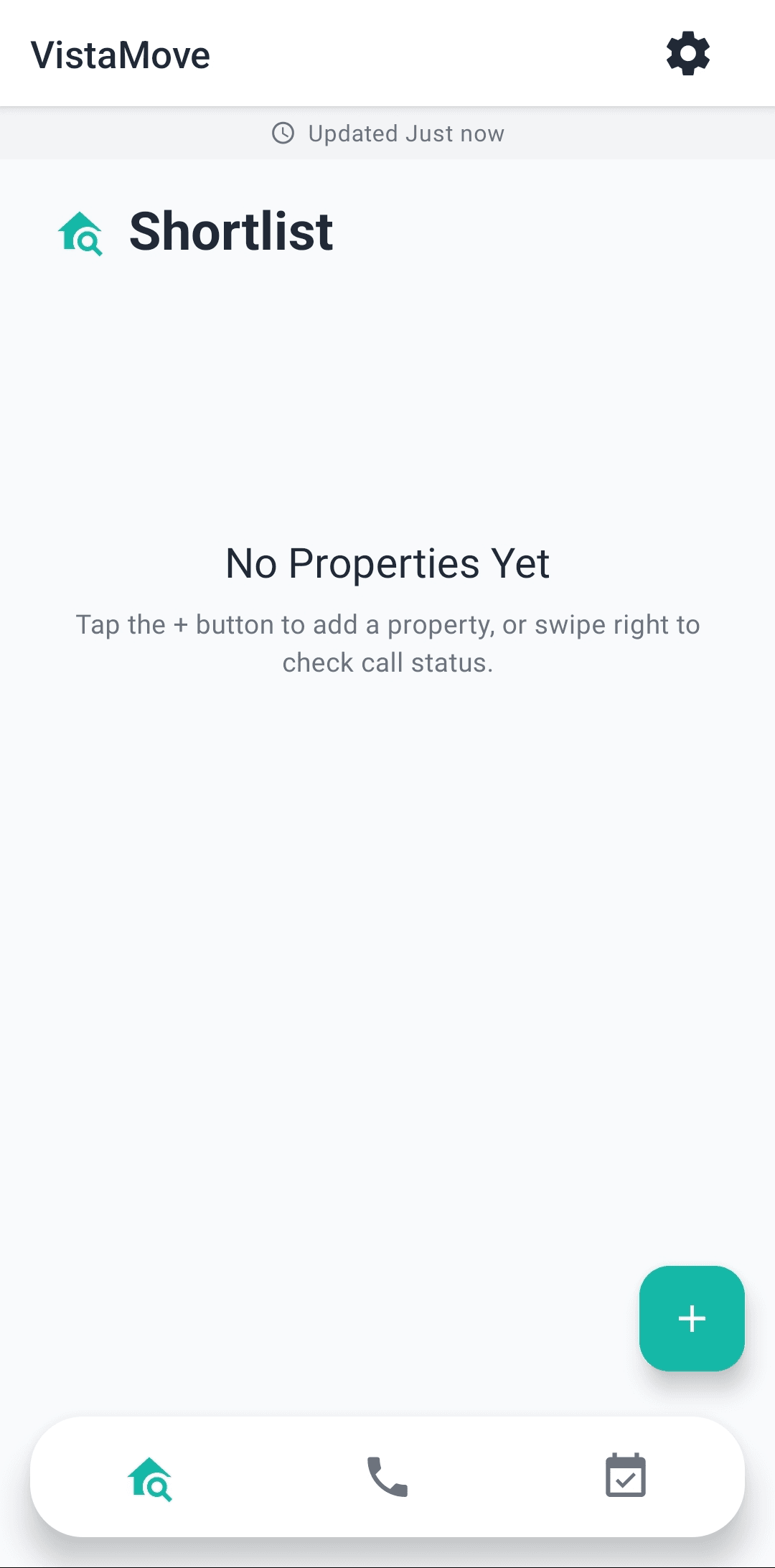 VistaMove app screen